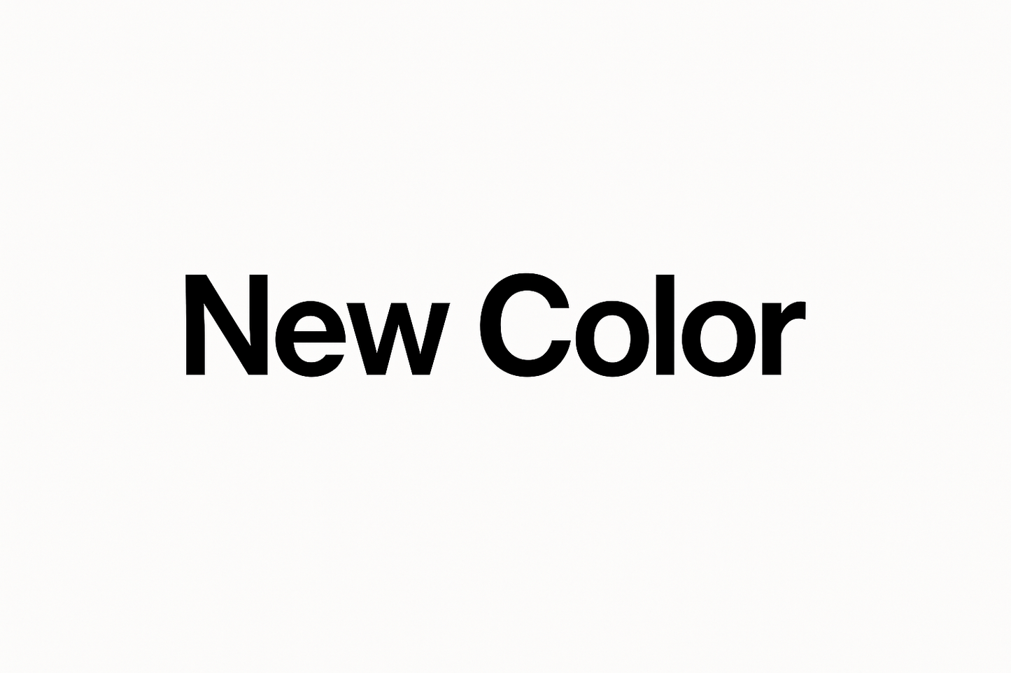 White background with black text "New Color" centered in the image